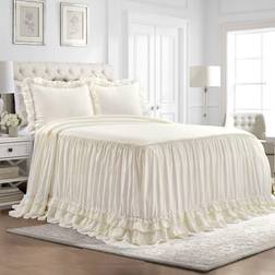 Lush Decor Ella Lace Ruffle Bedspread White (203.2x152.4cm)