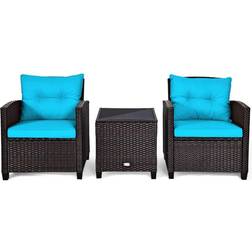 Costway 3PCS Outdoor Lounge Set