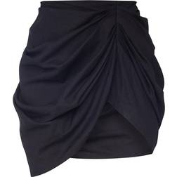 PrettyLittleThing Gathered Mini Skirt - Black