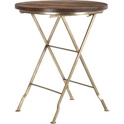 BigBuy Home Side 66 Golden Wood Small Table