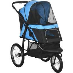 Pawhut 3 Wheel Pet Stroller, for Medium Small Dogs, Foldable Cat Pram