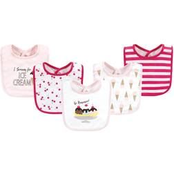 Hudson Baby Unisex Baby Cotton Bibs, Banana Split, One Size