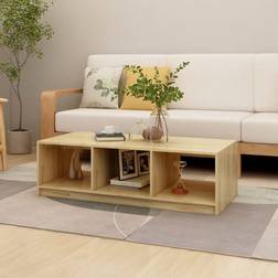 vidaXL brown Solid Pinewood Coffee Table