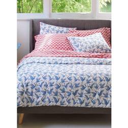 Novogratz Superking, Family of Cranes Duvet Cover Blue