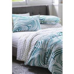 Novogratz Zebra Marble Duvet Cover Green