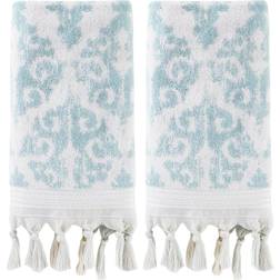 SKL Home Mirage Fringe 2 Guest Towel Blue (76.2x40.64)