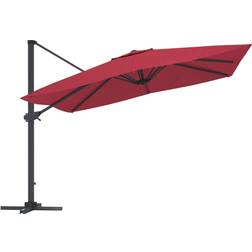 CASAINC 10 Cantilever Tilt Patio Umbrella Heavy-duty Square Double Top Umbrella