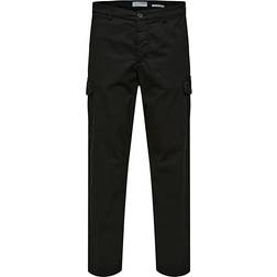 Selected Homme 172 Slim Tapered Fit Cargo Pants - Black