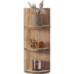 Vintiquewise Three Sliced Log Wall Shelf