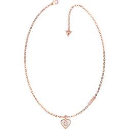 Guess G Heart Necklace - Rose Gold/Transparent