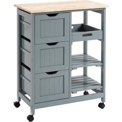 Homcom Rolling Kitchen Island Trolley Table