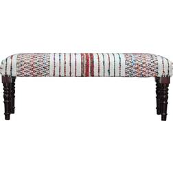 LR Home Ox Bay Colorful Chevron Chindi Settee Bench