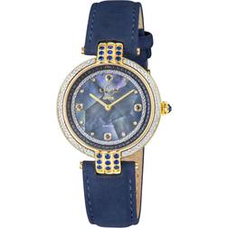 Gevril Gv2 Womens Matera Swiss Blue Mother Of Suede Diamond One Size