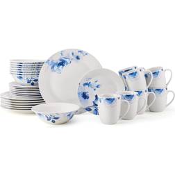 Fitz and Floyd 32-Piece Bloom Service Salad Plates Dinner Set