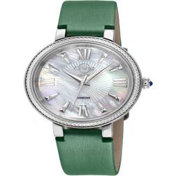 Gevril Gv2 WoMens Genoa 12530S Swiss Mother of Diamond Green Leather One Size