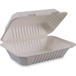 Boardwalk HINGEWFHG1C9 Hoagie Containers with Plastic Bags & Foil