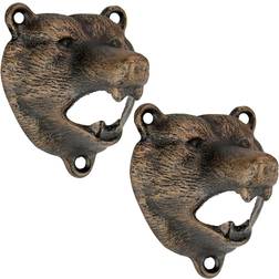 Design Toscano Grizzly Bear of The Woods Set 2 Bottle Opener