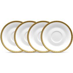 Noritake Charlotta Gold of 4 Saucers, Service Dinner Set