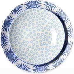 Iris Blue Burst Pip Mix Soup Bowl