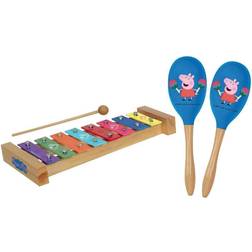 Peppa Pig Wood Xylophone & Maracas Combo Set