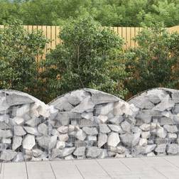 vidaXL 60/80 Arched Gabion Basket Wire Stone