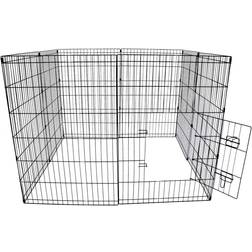 Oypla 91cm Large Folding Pet Dog Rabbit Run Play Pen Cage Enclosure Fence