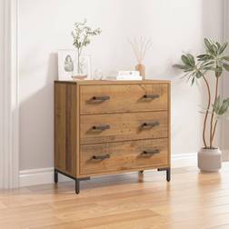 vidaXL brown Solid Pine Chest of Drawer