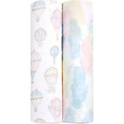 Aden + Anais Organic Swaddles Baby Blankets Above the Clouds 2pk