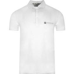 Aquascutum Aldis Crest Block Logo Polo Shirt - White