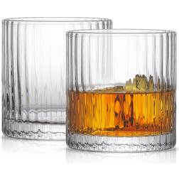 Joyjolt Elle Fluted Double Old Fashion Whiskey Glass