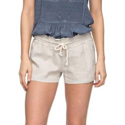 Roxy Oceanside Linen Shorts - Stone