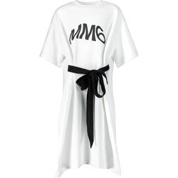 MM6 Maison Margiela Kids Belted Dress - White