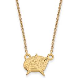 LogoArt Women's Columbus Blue Jackets Gold Plated Pendant Necklace