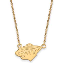 LogoArt Women's Minnesota Wild Gold Plated Pendant Necklace