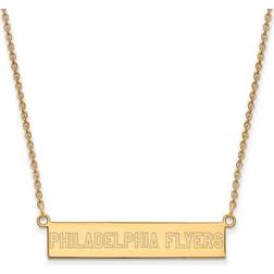 LogoArt Women's Philadelphia Flyers Gold Plated Bar Necklace