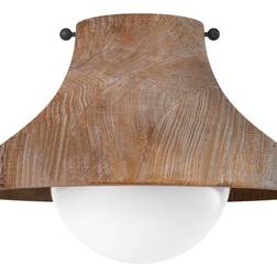 Coastal Living Surfside Wood Mount Natural Ceiling Flush Light