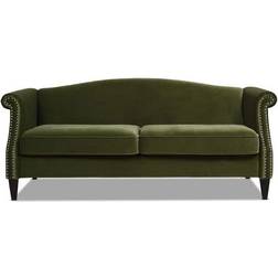 Jennifer Taylor Elaine Rolled Arms Velvet Camel Back Sofa