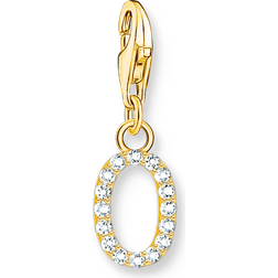 Thomas Sabo Gold Plated Zirconia Letter Charm