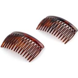 The Home Fusion Company 2 Tortoiseshell Side Combs Hair Grips Craft Wedding Prom Fascinator