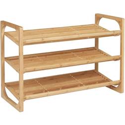 Homcom 3 Tier Bamboo Shelf for Shoe Rack