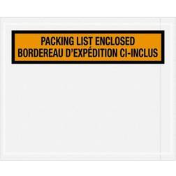 Tape Logic PL501 4 .5 x 5 .5 in. 2 Mil Poly Orange Bilingual Packing List Envelopes