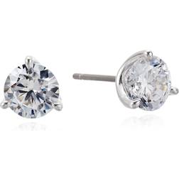 Kate Spade 3-Prong Crystal Stud Earrings Clear/silv Clear/silv