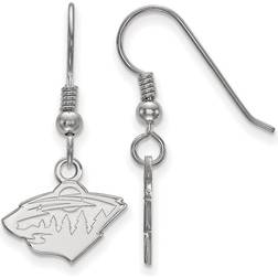 LogoArt Women's Minnesota Wild Sterling Silver Dangle Earrings