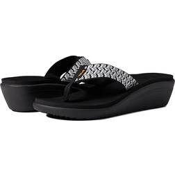 Teva Women's Voya Wedge Sandal, Paint Tracks Black/White