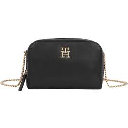 Tommy Hilfiger Chain Strap Monogram Crossover Bag - Black