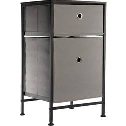 Maison & White Black Fabric Unit 2 Storage Cabinet
