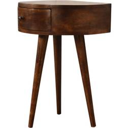 Artisan Chestnut Circle Bedside Table