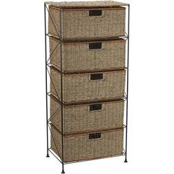 Household Essentials Seagrass 5 Chest of Drawer