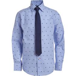 Tommy Hilfiger 2-Pc. Shirt & Tie Set, Big Boys Blue Blue