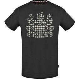 Aquascutum Check Aldis Crest T-shirt - Black